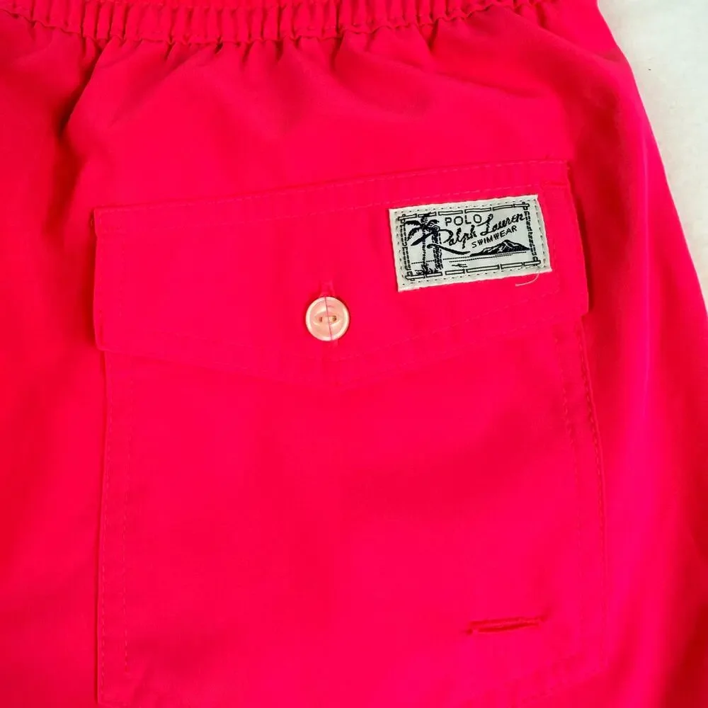 Polo Ralph Lauren Men's 5.75 -in. Traveler Swim Trunks NEON PINK
